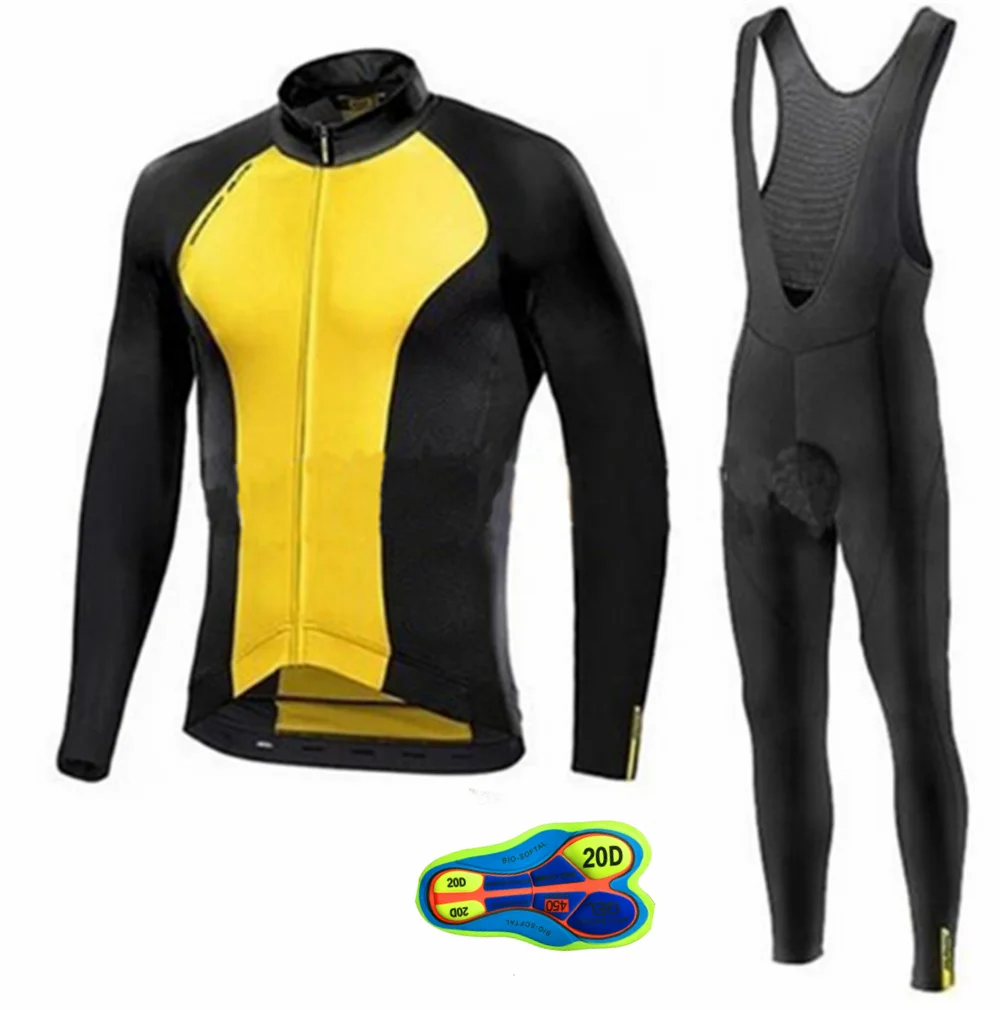 Весна Ropa Ciclismo Hombre MTB с длинным рукавом велосипедный костюм Pro Team Mavic велосипедный костюм открытый мужской Триатлон купальник - Цвет: Long sleeve Suit 8