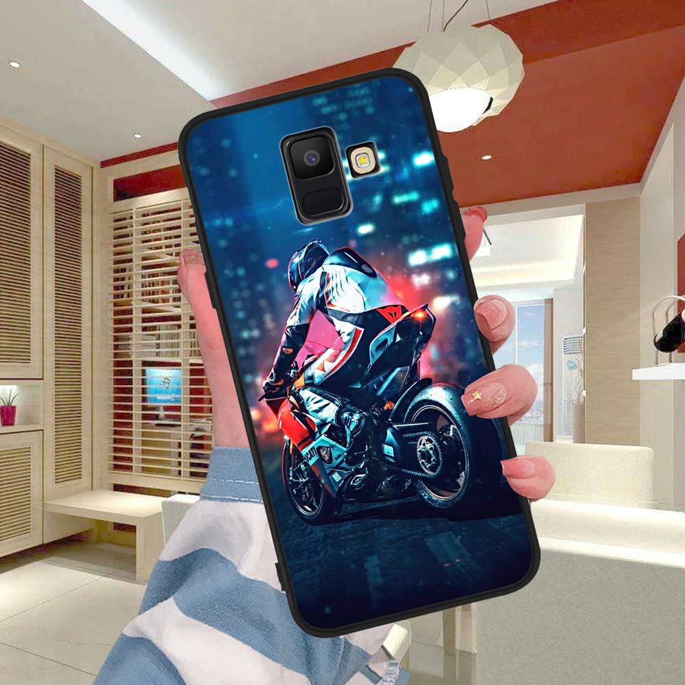 Мотоцикла класса люкс для samsung Galaxy A9 A8 A7 A6 A5 A3 J3 J4 J5 J6 J8 плюс M30 A40S A10 A20E чехол принципиально etui