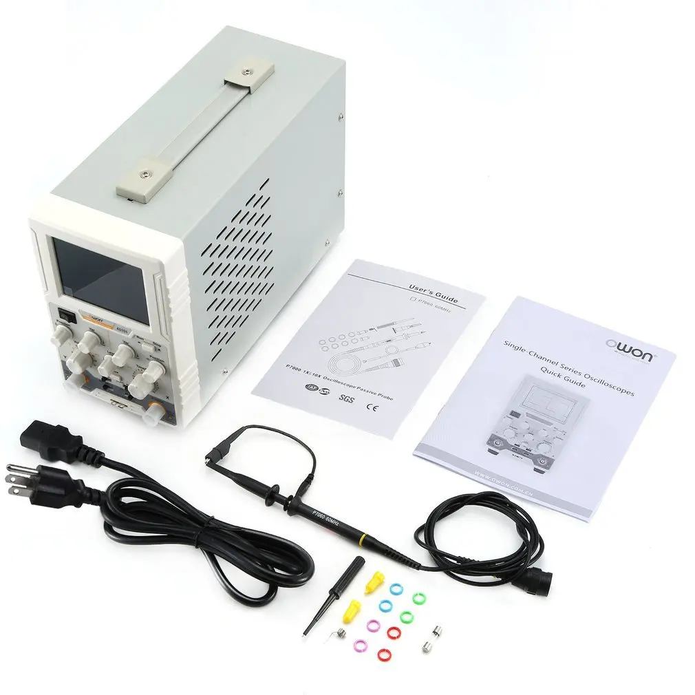US OWON AS201 20 МГц 100 мс/с одноканальный ЖК-цифровой осциллограф Scopemeter Norm/Auto/tv Run/Stop - Цвет: US