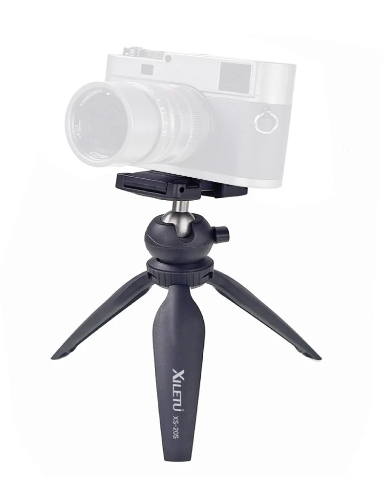 XILETU XS-20S мини настольная подставка для телефона Настольный Штатив для Vlog беззеркальная камера смартфон со съемной шаровой головкой