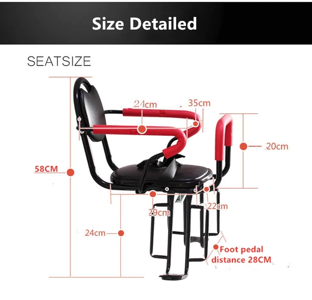 가족 라이딩을 편안하고 안전하게 즐기기 위한 어린이 자전거 뒷좌석