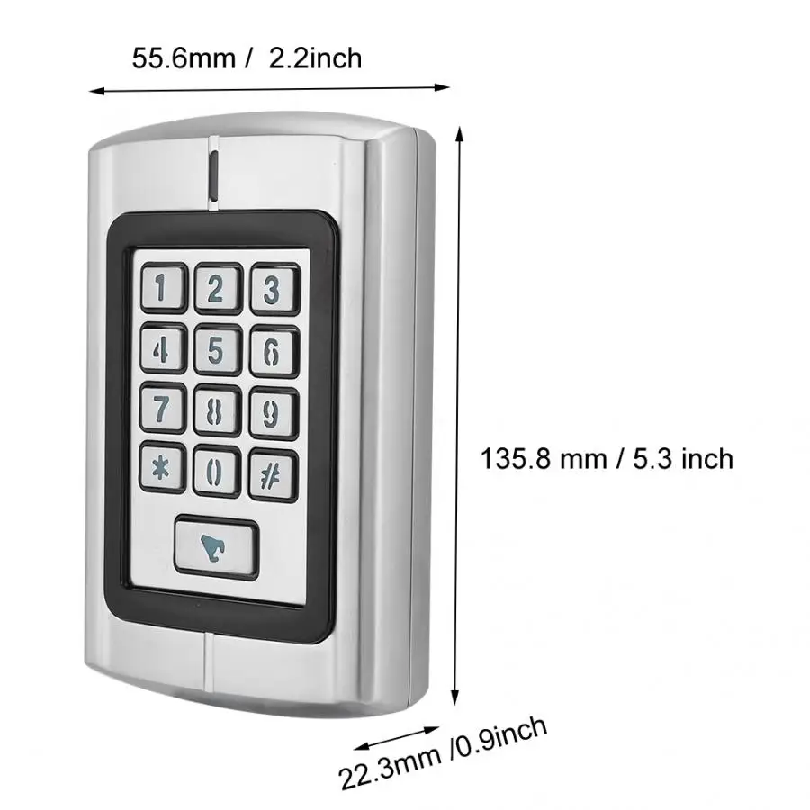 DC 12V металлический чехол пароль Card Reader двери доступа Управление интерфейс wiegand клавиатуры Системы ID/микросхемой чипом микропроцессорные карты Система контроля доступа