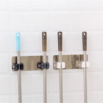 

Home Strong Mop Hook Seamless Plastic Magic Stickers Hanger Bathroom Kitchen Wall Hanging Simple No Nail Clip Card Holder Tool