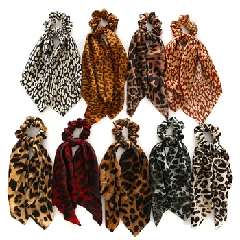 

2019 Newest Fashion Flower Print Scrunchie Women Ribbon Elastic Hair Bow Scarf Hair Rubber Girls Hair Accessories Hair Ropes