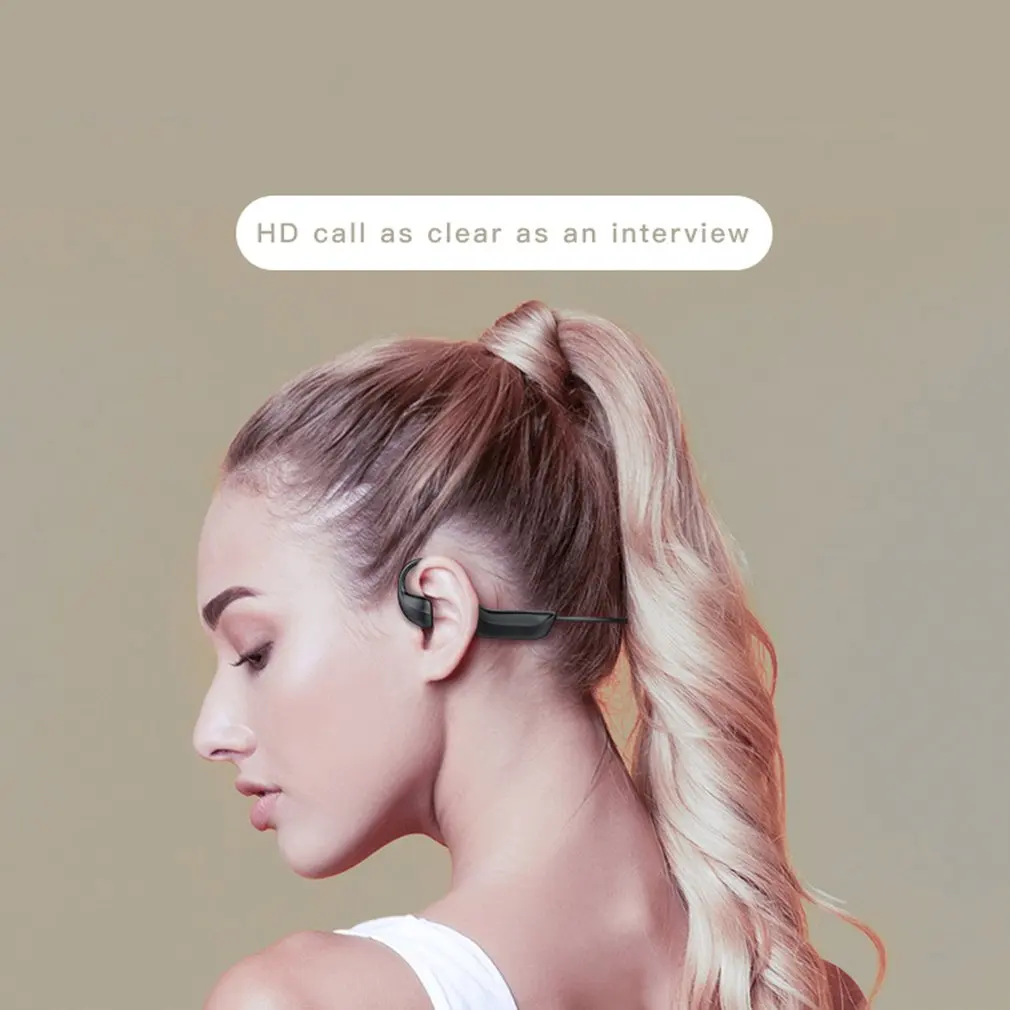 G100 Semi closed Durable Bone Conduction Headphones Outdoor Sports Headphones With Mic Handsfree Headphone