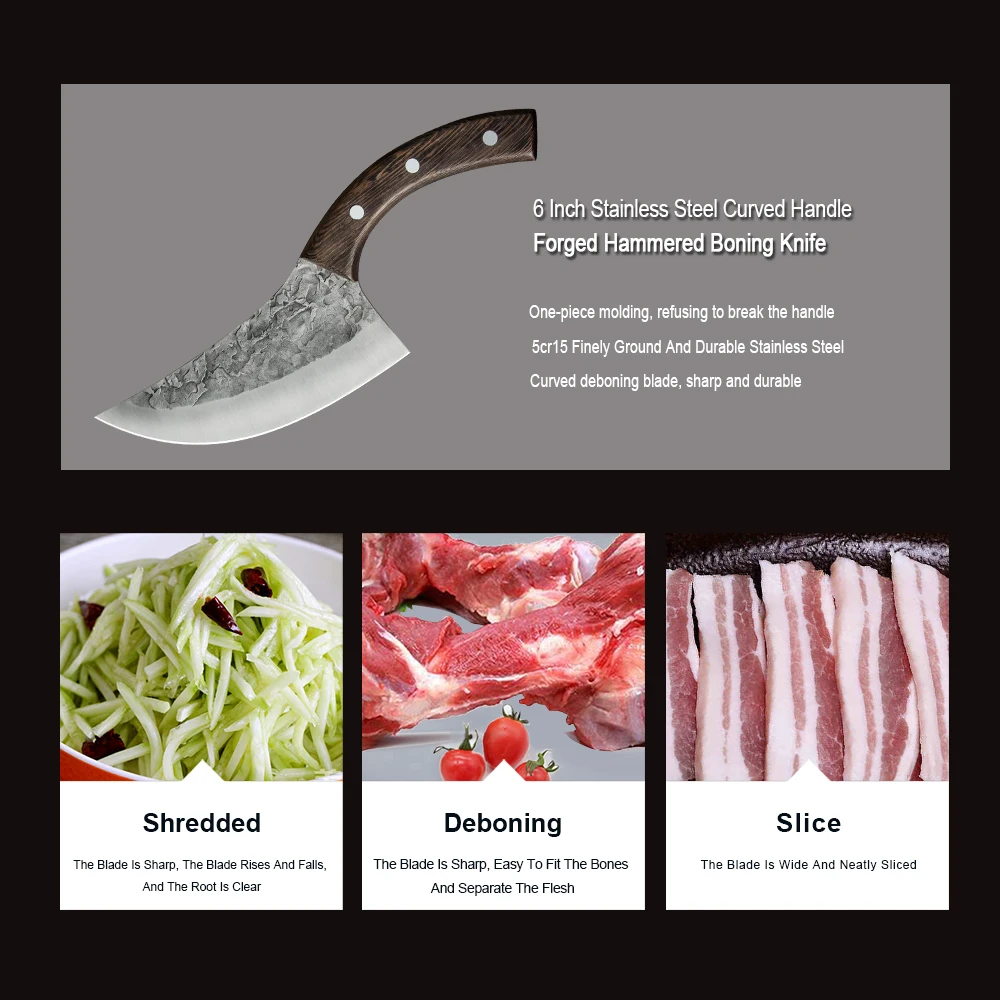 5cr156寸龙泉锤纹后锻打剔骨刀详情 (3)