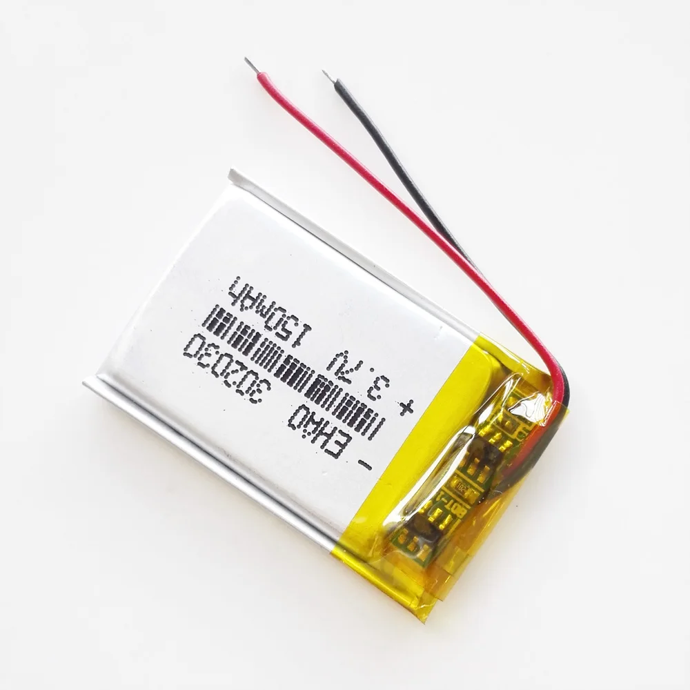 Lot 10 PCS 3.7V 150mAh Lithium Polymer LiPo Rechargeable Battery 302030 For GPS PSP Bluetooth Speaker DVD Vedio 5