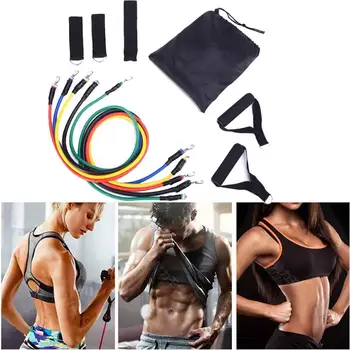 

11pcs/set Pull Rope Fitness Exercises Resistance Bands Latex Tubes Pedal Excerciser Body Training Workout Yoga