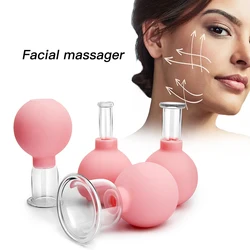 Vacuum Cupping Cups Set Rubber Head Glass Anti Cellulite Massage Chinese Therapy Face Cupping Set Cans for Health Massage Tool
