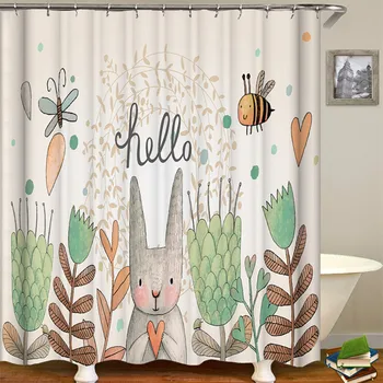 

180*180cm Polyester Shower Curtains Waterproof Printing Bathroom Curtain Bath for room divider