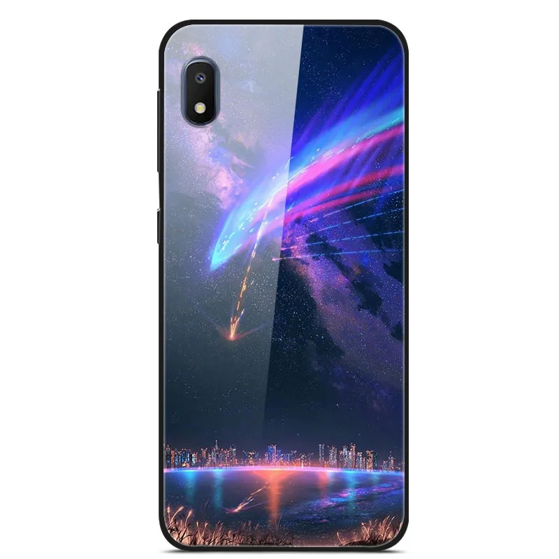 6 Чехол для samsung A10e чехол с милым рисунком, стекло, твердая задняя крышка для samsung Galaxy A10E A 10 E чехол SM-A102U TPU бампер A 10e - Цвет: 6