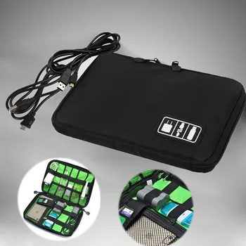 

Storage Bag Travel Digital Electronic Accessories Pouch Case USB Charger Power Bank Holder Kit Bag