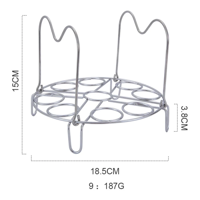Стойка для яйцеварка Trivet 9/7 отверстия с термостойкими ручками Складная стойка из нержавеющей стали MYDING