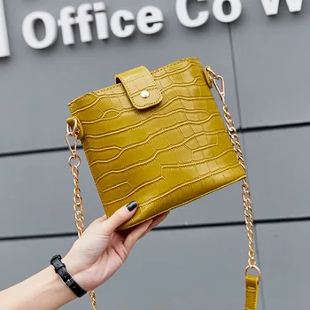 

2020 new ladies shoulder bag PU leather solid color fashion shoulder bucket bag fashion wild simple messenger bag