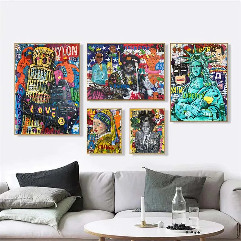 

Graffiti Wall Art Street colorful graffiti Canvas Paintings on The Wall Art Street Posters and Prints for Home Cuadros Decor
