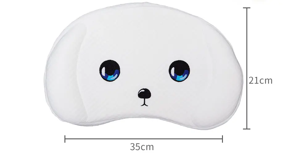 Head Protection Cushion Pillow Newborn Baby Kids Latex Pillows Dog Embroidered Cotton Infant Crib Pillow Sleep Positioner