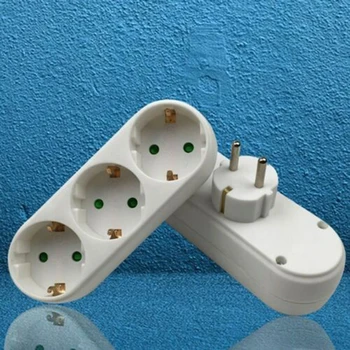 

Power Socket Adapter 3 Way Display Multi Plug Distributor Grounding Connect Ceramic Conversion Electric Outlet Accessories