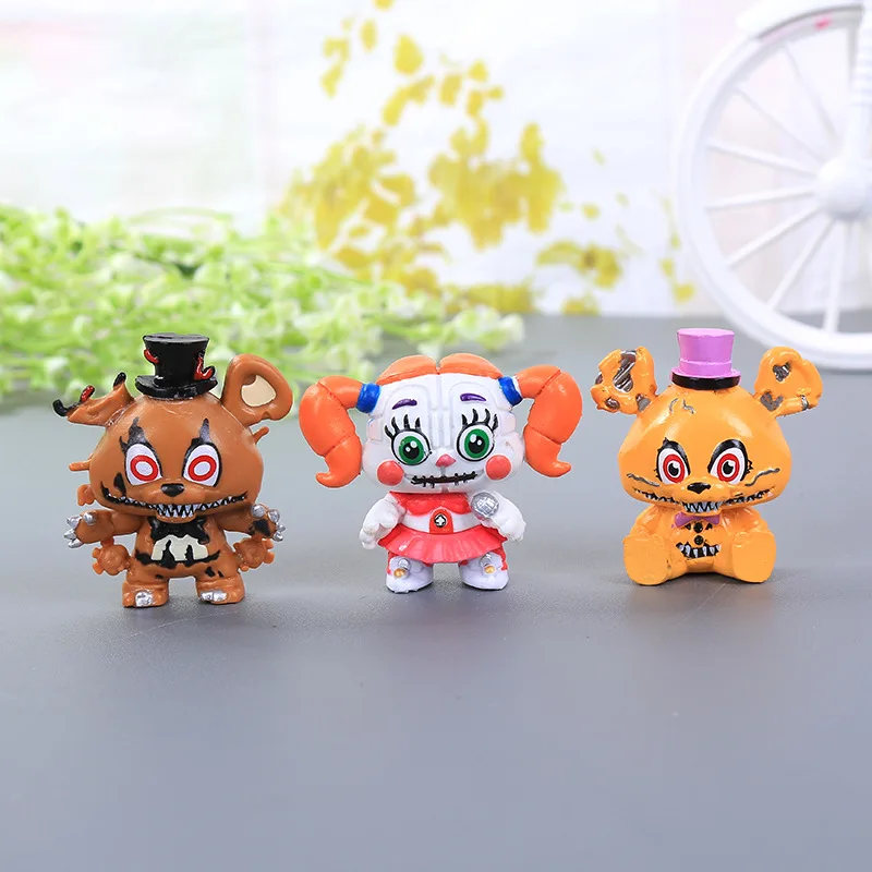 FNAF Five Nights at Freddy's Nightmare Freddy Chica Bonnie Funtime Foxy PVC Action Figures Toys