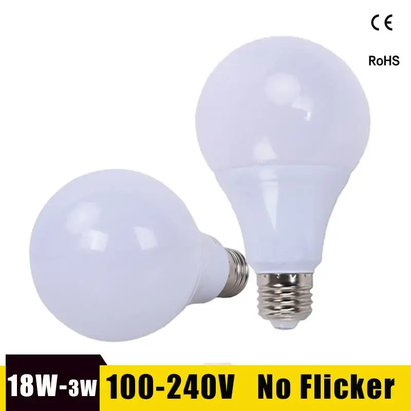 LED Bulb E27 LED Lamp 18W 15W 12W 9W 7W 5W 3W Lampara Led Bombillas 220V 110V For Indoor Lighting Cold/Warm White Led Light Lamp