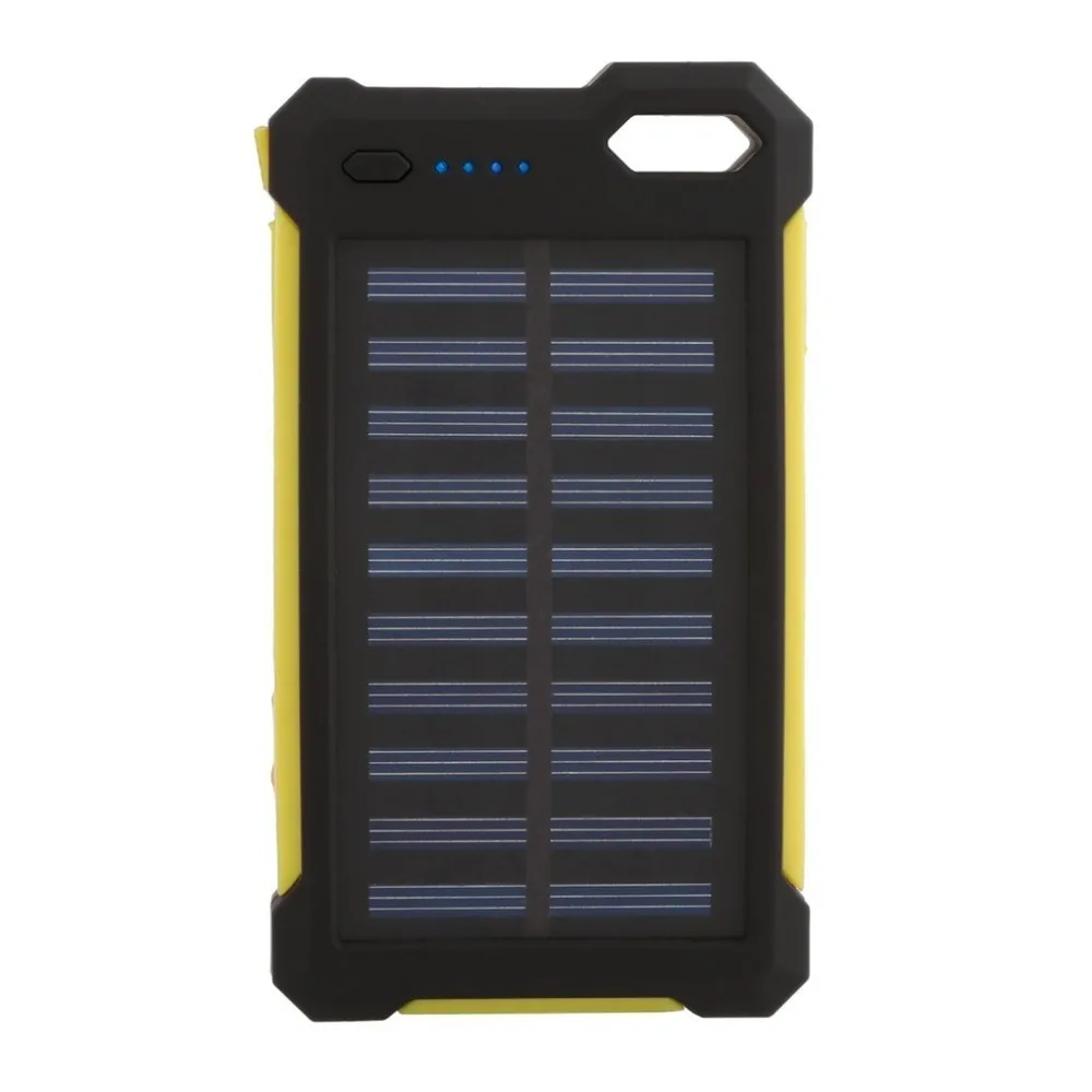 Yellow 30000 мАч солнечная батарея Портативное зарядное устройство двойной USB внешний аккумулятор длительный большой емкости для мобильного телефона Солнечный аккумулятор - Цвет: Yellow