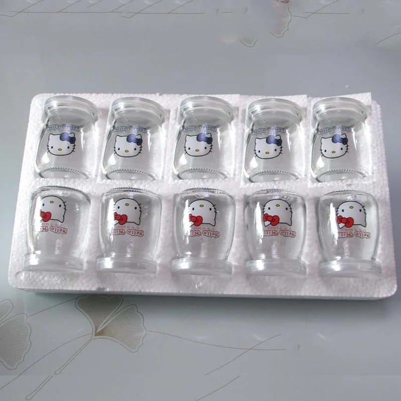 Pudding Glass Yogurt Cup, Big Mouth with Lid, Honey Bottle, Jelly Bird's Nest Bottle, 100ml, 150ml, 200ml,