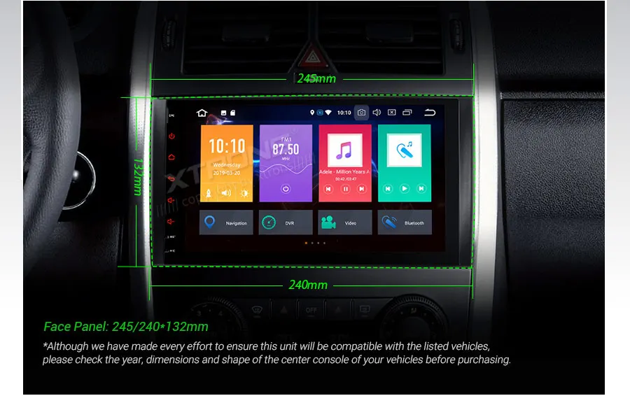 Discount XTRONS 9"Android 9.0 Octa Core 4GB RAM 64GB ROM Car Multimedia GPS System for Mercedes Benz W245 W169 Viano & Vito W639 NO DVD 4