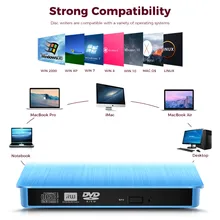 USB 3,0 внешний DVD/CD rom привод горелки Тонкий портативный драйвер CD/RW проигрыватель писатель для windows10/7/8/Mac ноутбук ПК настольный