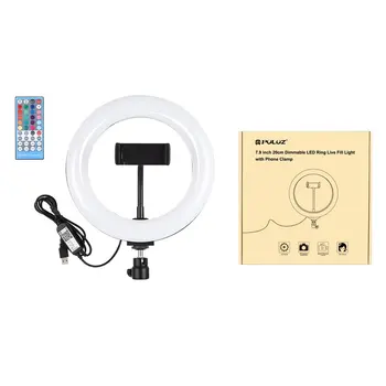 

7.9inch 20cm RGB Light Desk Stand Tripod Mount Dimmable LED Ring Vlogging Selfie Video Lights Selfie Photography Tripod