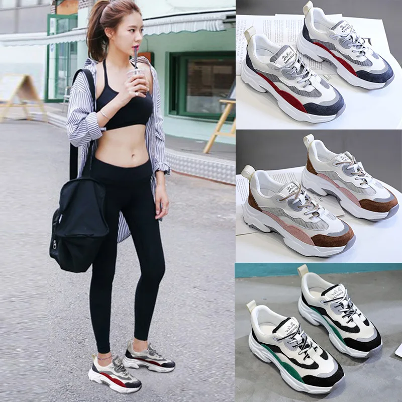 

Genuine Leather 2019 Autumn And Winter New Style Dad INS Super Fire Shoe WOMEN'S Shoes Sports Korean-style Ulzzang Harajuku WOME