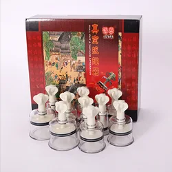SHARE HO 10pcs 5 Size ABS Vacuum Cans Banks Hand-twisted Cupping Anti-cellulite Massage Jars Suction Chinese Health Care Therapy