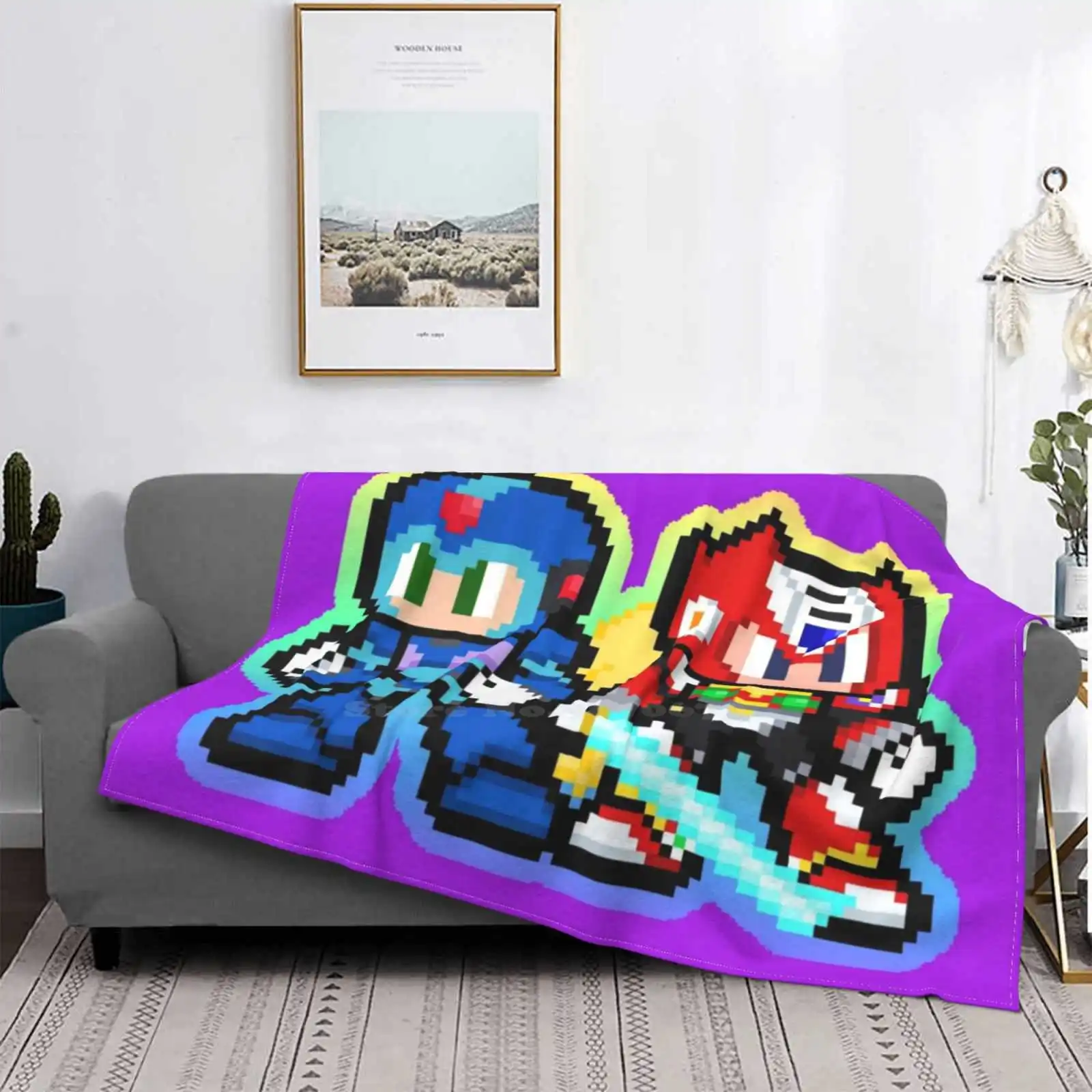 Mega Man X Maverick Hunters Coperta Soft Warm Travel Coperta Portatile Mega Man X Mega Man Megaman X Megaman Zero