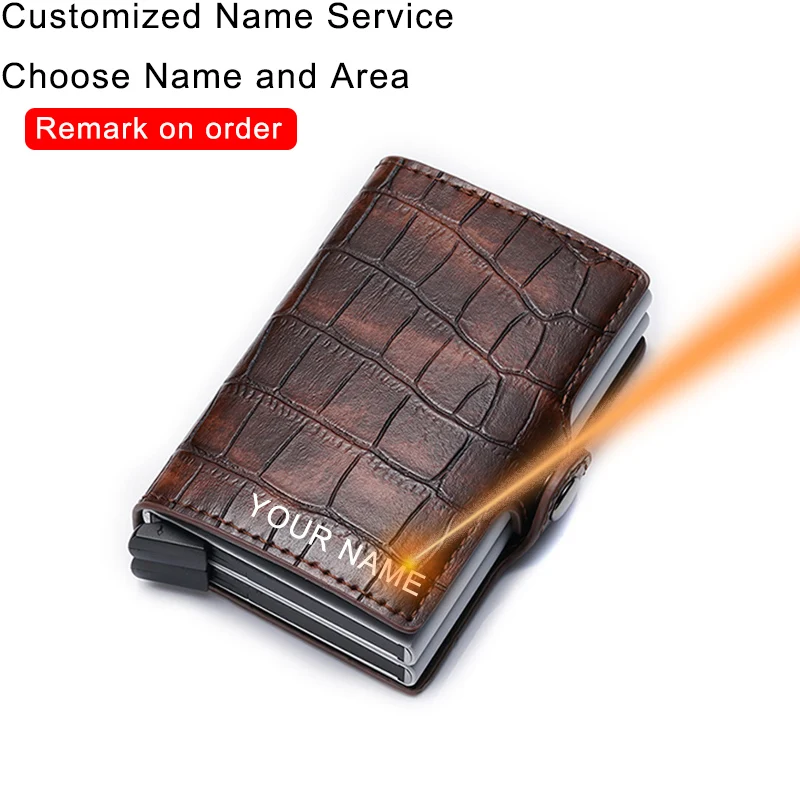 New Anti Rfid Credit Card Holder Double Cardholder Case Protector Bag Aluminium Metal Secure id Stell Passes Wallet dropshipping
