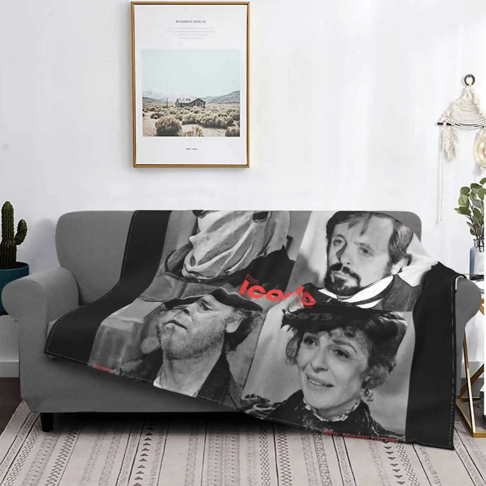 Film Iconic Movie - L'Homme Elephant Et Blanc Divano Letto Confortevole Di Alta Qualità Coperta Morbida L Homme Elephant Man
