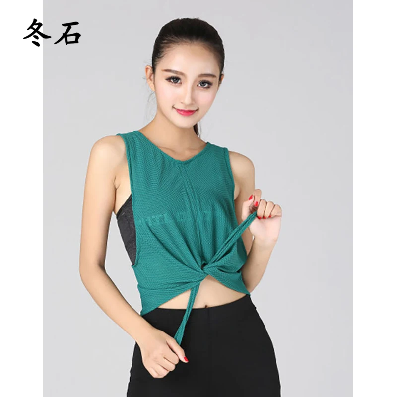 Женский полый спортивный жилет блузка летняя свободная без рукавов сексуальная