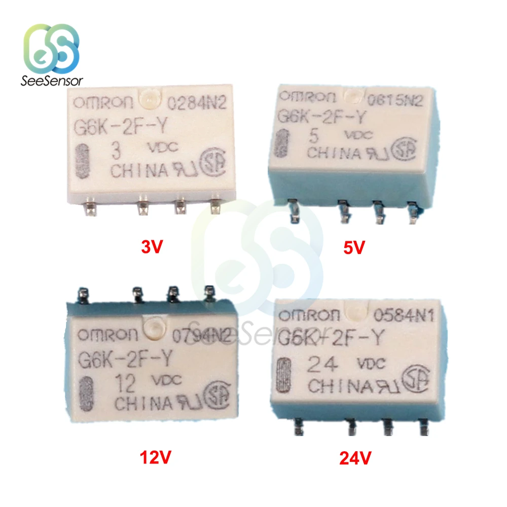 

DC 3V 5V 12V 24V SMD G6K-2F-Y Signal Relay 8PIN for Omron Relay
