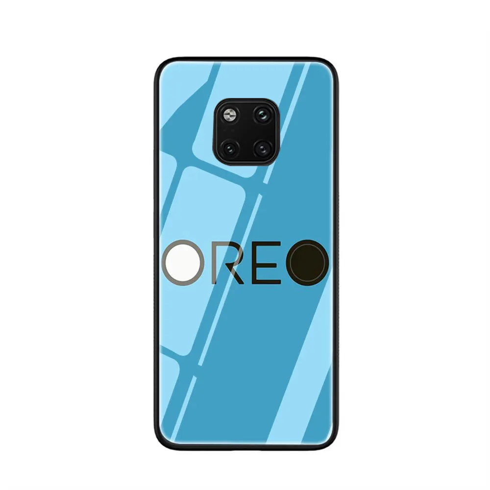 EWAU еда Oreo Закаленное стекло чехол для телефона huawei mate P 10 20 30 Lite Pro Y9 Honor 8X 7A