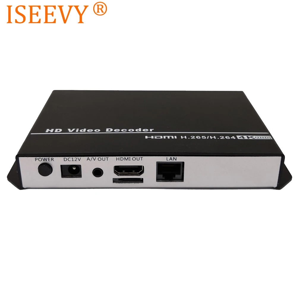 ISEEVY H.265 H.264 4K видео декодер IPTV декодер с HDMI CVBS выход для декодирования сетевого потока поддержка RTMP RTSP UDP HTTP
