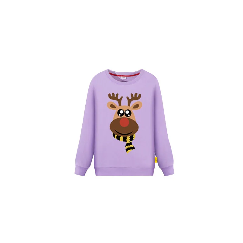 Г., новогодний хлопковый свитер для папы, мамы, дочки и сына одежда для всей семьи Одинаковая одежда для семьи - Цвет: Фиолетовый
