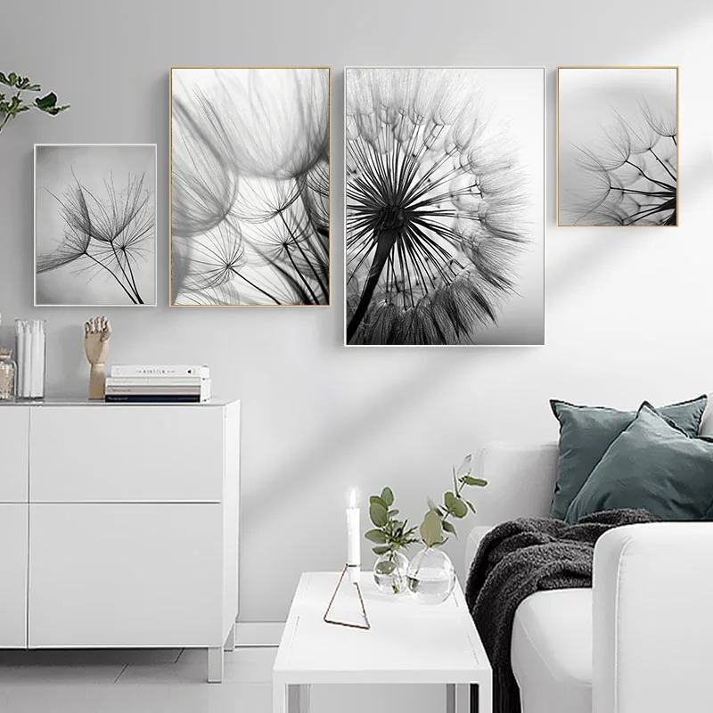 Wall Art Laminas Decorativas Pared Cuadros Posters And Prints Living Room  Bedroom Canvas Painting Dandelion Pictures for Wall