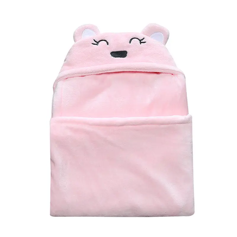 Pink Детские одеяла, Детское купание, полотенце с капюшоном в форме животного, милое детское банное полотенце, детское Пеленальное полотенце с капюшоном - Цвет: Pink