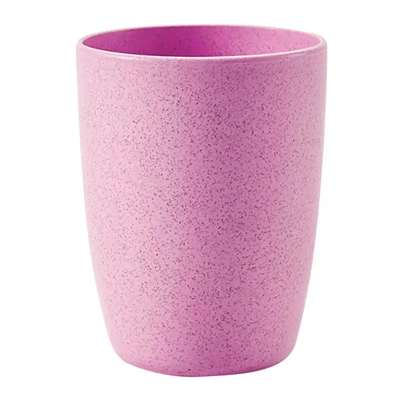 Pink Чашка для ванной комплект модной одежды пшеничной соломы Портативный стакан для ванной стакана воды для детей путешествия Питьевая утварь продукты питания и напитки - Цвет: Pink