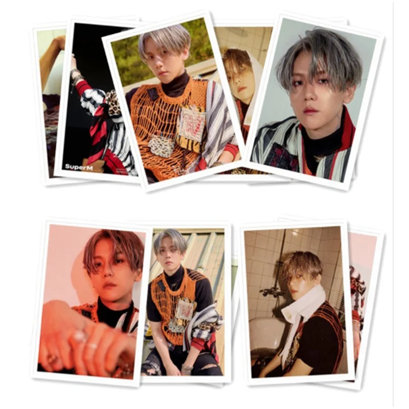 40 шт./компл. Kpop SuperM BAEKHYUN Albun ломо карты новая модная обувь с украшением в виде кристаллов карты для вентиляторы коллекция вентиляторы подарок