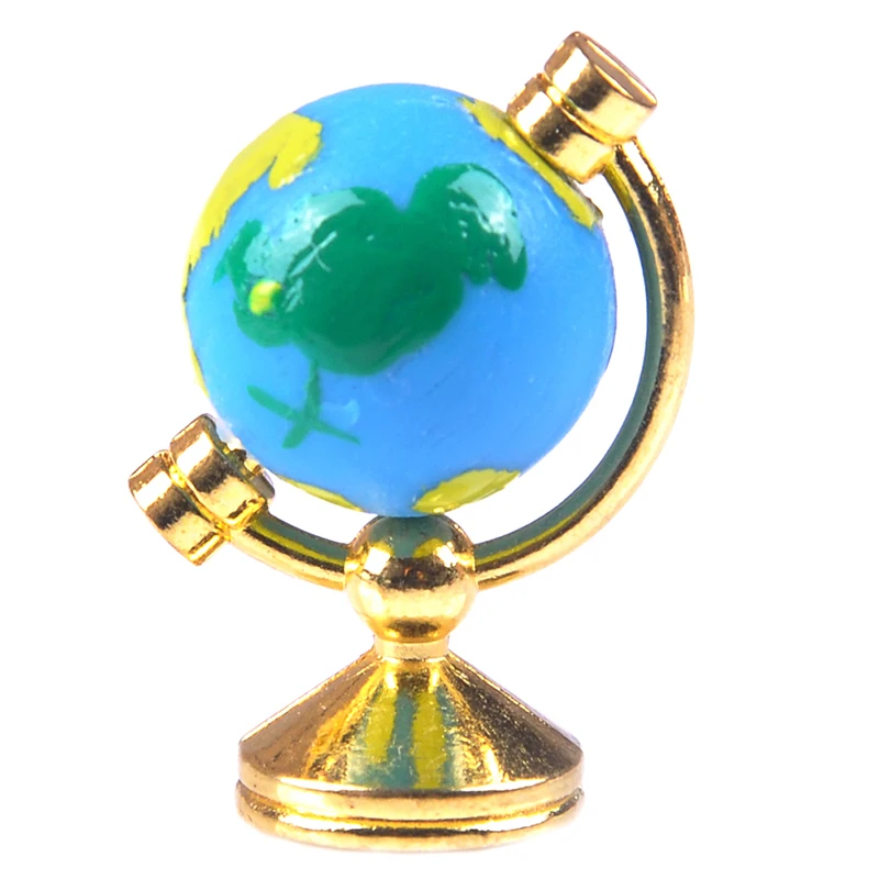 Кукольный домик Rolling Globe с подставкой 1:12 миниатюрный кукольный домик для учебы гостиная спальня мебель для читальных залов аксессуар