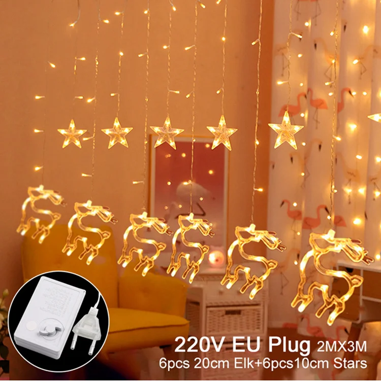 led light 1 String LED Light Christmas Ornament Merry Christmas Decorations For Home Cristmas Navidad Natal Noel New Year Decor - Цвет: led light 1
