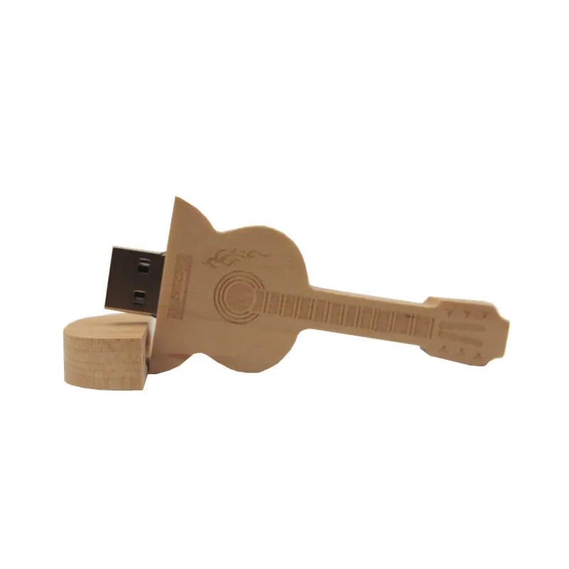 Usb флеш-накопитель в форме гитары, 4 ГБ, 8 г, 16 ГБ, 32 ГБ, 64 ГБ, деревянная гитара, карта памяти, натуральная музыка, флешка, свадебный подарок