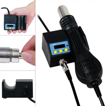 Cheap 220V Soldering Station Digital LCD Display Rework Station SMD Soldering Iron Hot Air Desoldering-Gun Welding 700W Heat Gun