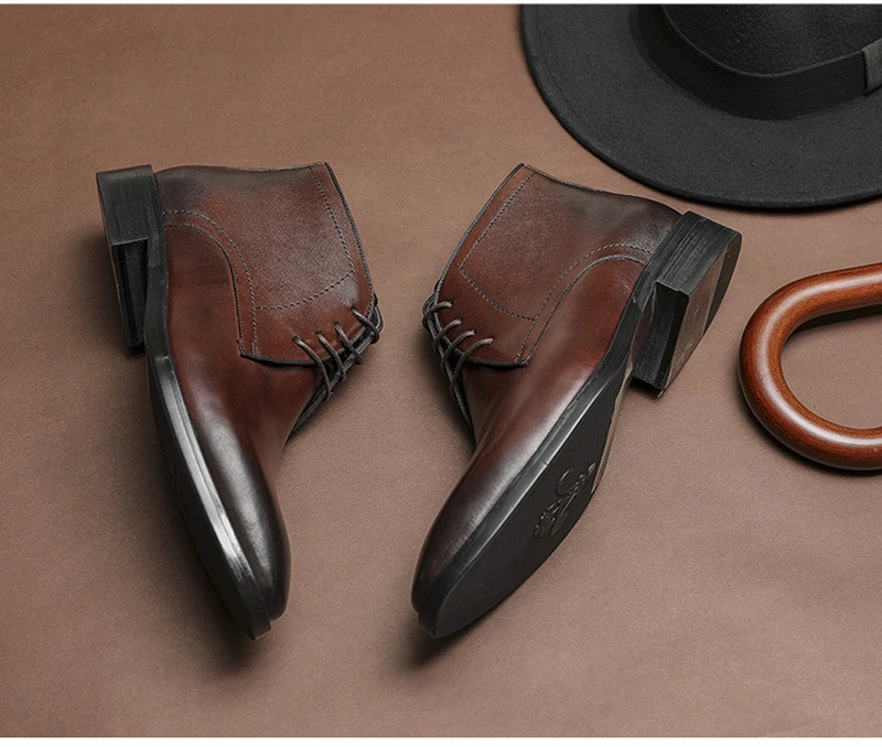 DESAI/Новинка года; сезон осень-зима; мужские Ботинки martin из натуральной кожи; модельная обувь в деловом стиле; дышащие кожаные ботинки на шнуровке наивысшего качества