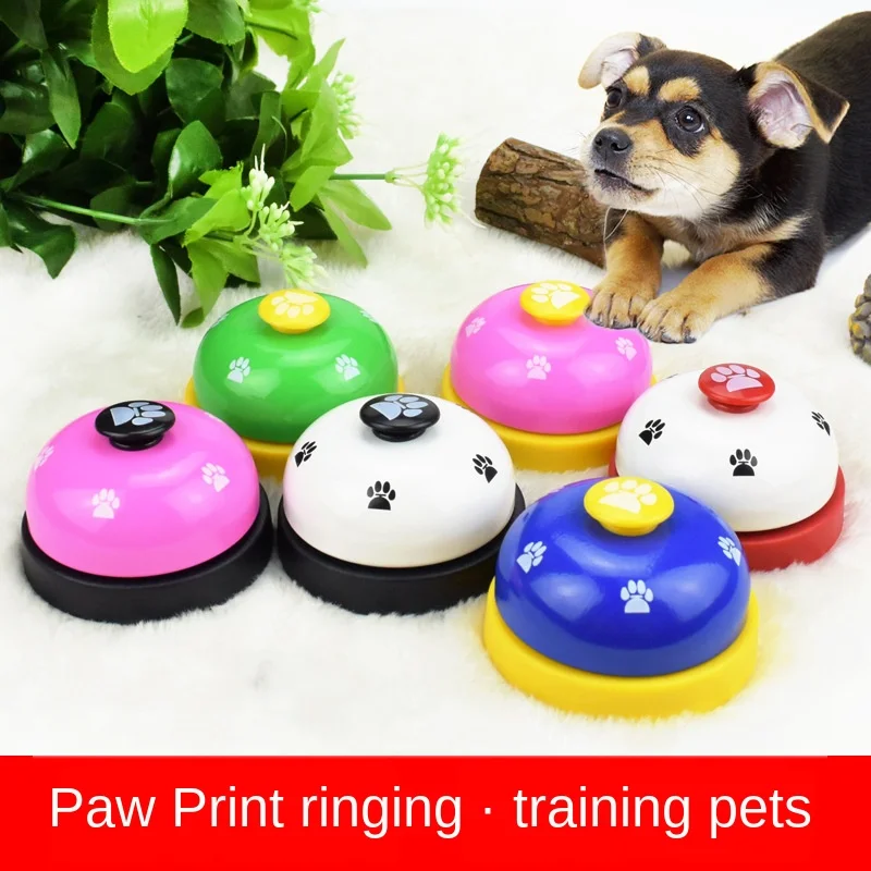 

Newly 7 Color 1pc Pet Training Supply Paw Print Metal Dining Bell Cat Dog Bells For Potty Training Communication Device
