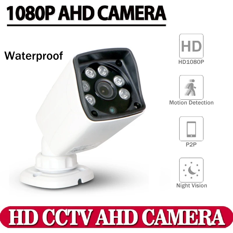 Алюминий Металл HD CCTV AHD камеры безопасности 720P1080P 6 шт. массив светодио дный Водонепроницаемый День ночного видения ИК-камеры комплекты