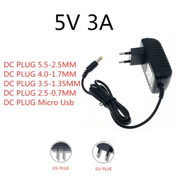 

DC 5V 0.5V - 3A 3000MA Micro Usb Ac/dc Power Supply Adapter EU US Plug Charger 5V For Raspberry Pi Zero Tablet Pc 5V Adapter